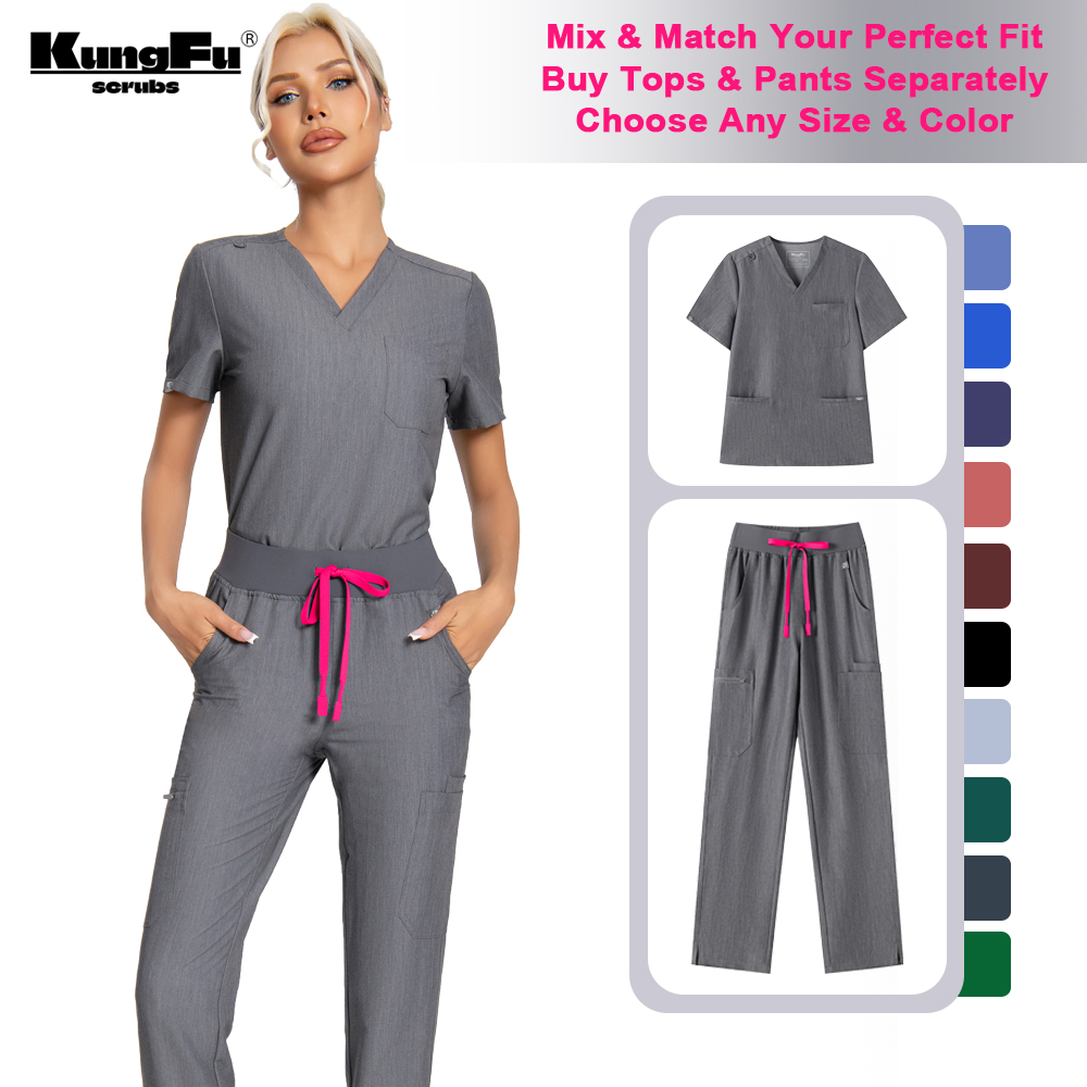 KUNGFU SCRUBS Women Nurse Scru - đánh giá và giá Medical Lab Uniform