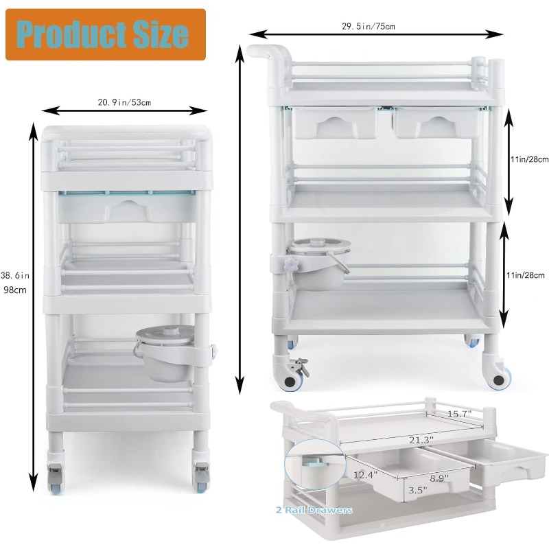 Utility Medical 3-Tier Estheti - đánh giá và giá Medical Lab Furniture
